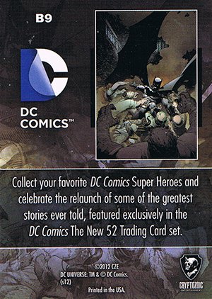 Cryptozoic DC: The New 52 Binder Promos B9 Batman #1