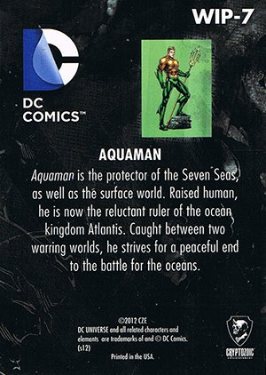 Cryptozoic DC: The New 52 Work in Progress WIP-7 Aquaman