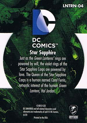 Cryptozoic DC: The New 52 The Lanterns LNTRN-04 Star Sapphire