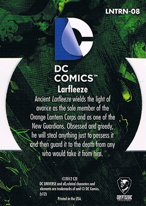 Cryptozoic DC: The New 52 The Lanterns LNTRN-08 Larfleeze