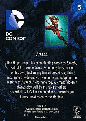 Cryptozoic DC: The New 52 Base Card 5 Arsenal