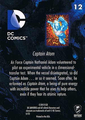 Cryptozoic DC: The New 52 Base Card 12 Captain Atom