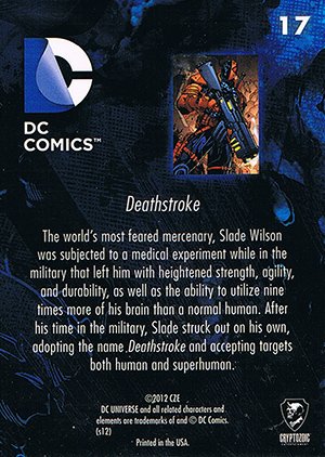 Cryptozoic DC: The New 52 Base Card 17 Deathstroke