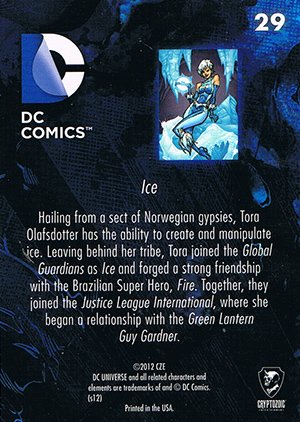 Cryptozoic DC: The New 52 Base Card 29 Ice