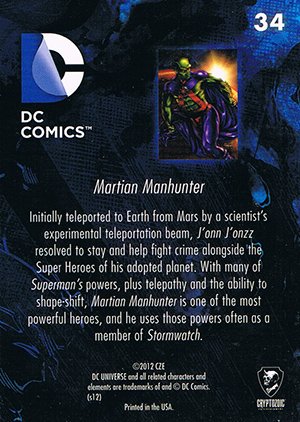 Cryptozoic DC: The New 52 Parallel Foil Set 34 Martian Manhunter