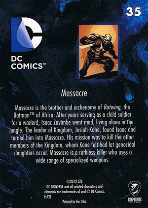 Cryptozoic DC: The New 52 Base Card 35 Massacre