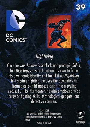 Cryptozoic DC: The New 52 Parallel Foil Set 39 Nightwing