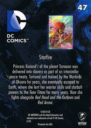 Cryptozoic DC: The New 52 Base Card 47 Starfire