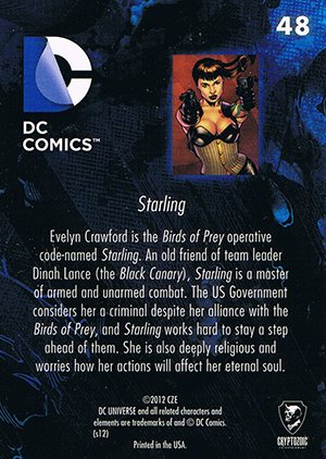 Cryptozoic DC: The New 52 Base Card 48 Starling