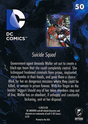 Cryptozoic DC: The New 52 Base Card 50 Suicide Squad