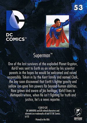 Cryptozoic DC: The New 52 Parallel Foil Set 53 Superman