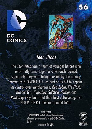 Cryptozoic DC: The New 52 Parallel Foil Set 56 Teen Titans