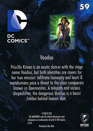 Cryptozoic DC: The New 52 Base Card 59 Voodoo