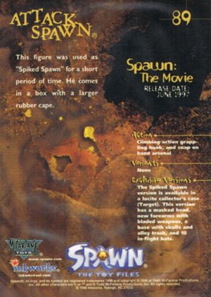Inkworks Spawn the Toy Files Base Card 89 Attack Spawn