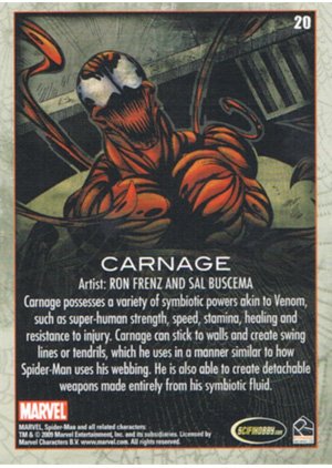 Rittenhouse Archives Spider-Man Archives Base Card 20 Carnage