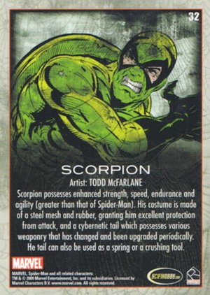 Rittenhouse Archives Spider-Man Archives Base Card 32 Scorpion