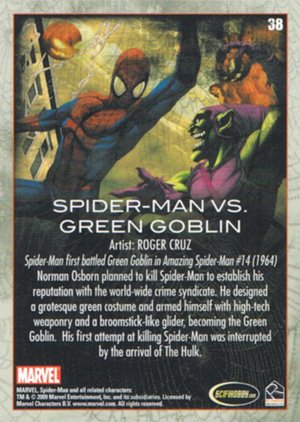 Rittenhouse Archives Spider-Man Archives Base Card 38 Spider-Man vs. Green Goblin