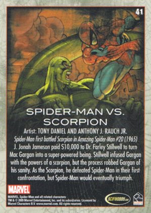 Rittenhouse Archives Spider-Man Archives Base Card 41 Spider-Man vs. Scorpion