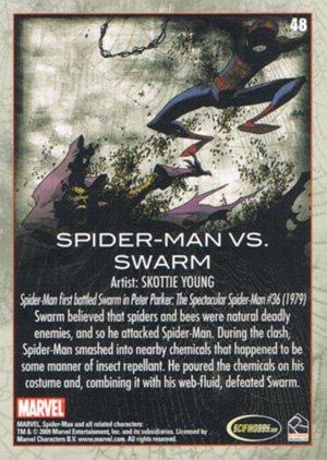 Rittenhouse Archives Spider-Man Archives Base Card 48 Spider-Man vs. Swarm