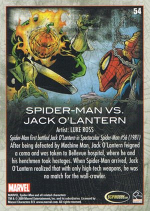 Rittenhouse Archives Spider-Man Archives Base Card 54 Spider-Man vs. Jack O'Lantern