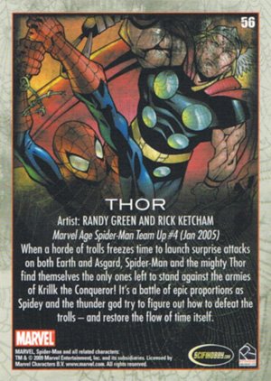 Rittenhouse Archives Spider-Man Archives Base Card 56 Thor