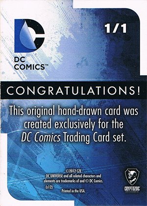 Cryptozoic DC: The New 52 Sketch Card  Ryan Kinnaird