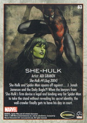 Rittenhouse Archives Spider-Man Archives Base Card 63 She-Hulk