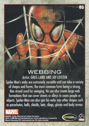 Rittenhouse Archives Spider-Man Archives Parallel Card 5 Webbing