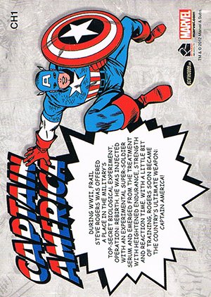 Rittenhouse Archives Marvel Bronze Age Classic Heroes Card CH1 Captain America