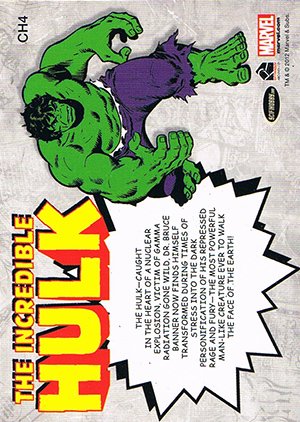 Rittenhouse Archives Marvel Bronze Age Classic Heroes Card CH4 Hulk