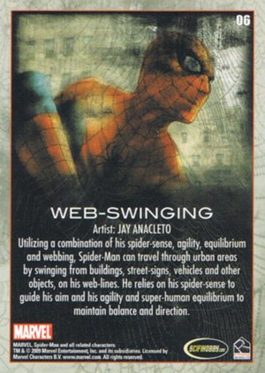 Rittenhouse Archives Spider-Man Archives Parallel Card 6 Web-Swinging