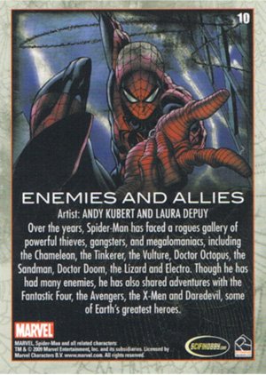Rittenhouse Archives Spider-Man Archives Parallel Card 10 Enemies and Allies