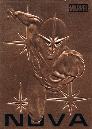Rittenhouse Archives Marvel Bronze Age Bronze Embossed Card E1 Nova