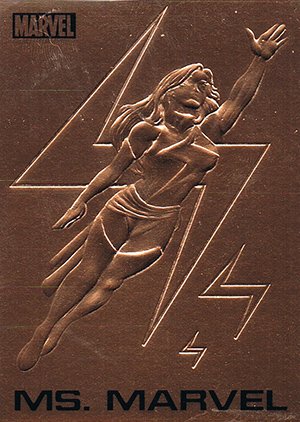 Rittenhouse Archives Marvel Bronze Age Bronze Embossed Card E2 Ms. Marvel