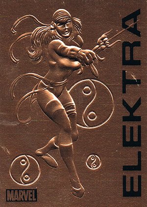 Rittenhouse Archives Marvel Bronze Age Bronze Embossed Card E8 Elektra