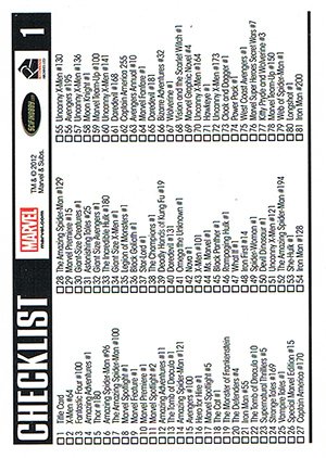 Rittenhouse Archives Marvel Bronze Age Parallel Card 1 Checklist