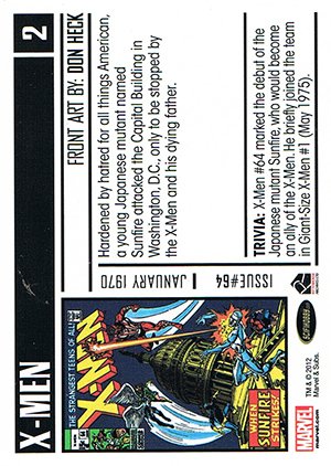 Rittenhouse Archives Marvel Bronze Age Parallel Card 2 X-Men #64