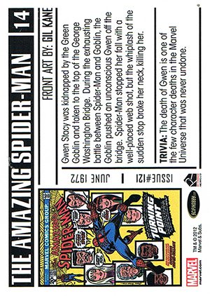 Rittenhouse Archives Marvel Bronze Age Parallel Card 14 The Amazing Spider-Man #121