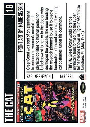Rittenhouse Archives Marvel Bronze Age Parallel Card 18 The Cat #1