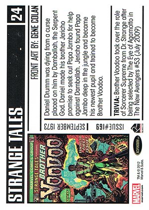 Rittenhouse Archives Marvel Bronze Age Parallel Card 24 Strange Tales #169