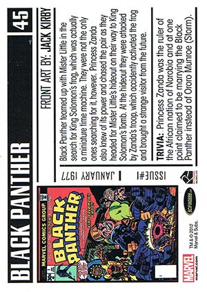 Rittenhouse Archives Marvel Bronze Age Parallel Card 45 Black Panther #1