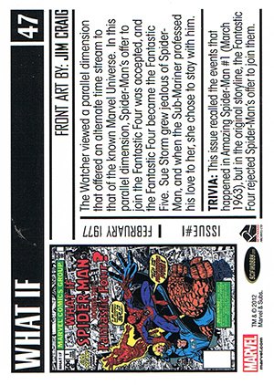 Rittenhouse Archives Marvel Bronze Age Parallel Card 47 What If #1