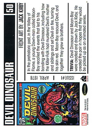 Rittenhouse Archives Marvel Bronze Age Parallel Card 50 Devil Dinosaur #1