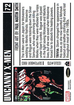 Rittenhouse Archives Marvel Bronze Age Parallel Card 72 Uncanny X-Men #173