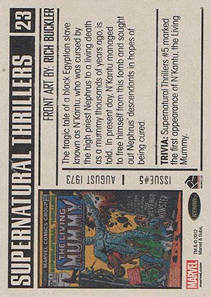 Rittenhouse Archives Marvel Bronze Age Base Card 23 Supernatural Thrillers #5