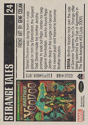 Rittenhouse Archives Marvel Bronze Age Base Card 24 Strange Tales #169
