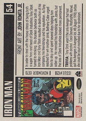 Rittenhouse Archives Marvel Bronze Age Base Card 54 Iron Man #128