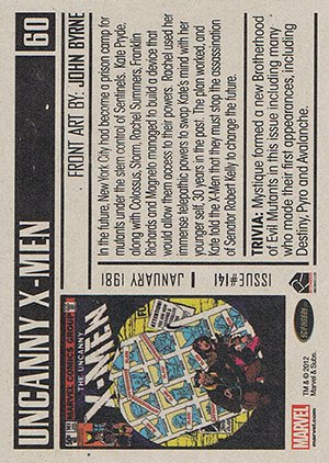 Rittenhouse Archives Marvel Bronze Age Base Card 60 Uncanny X-Men #141