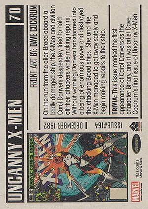 Rittenhouse Archives Marvel Bronze Age Base Card 70 Uncanny X-Men #164