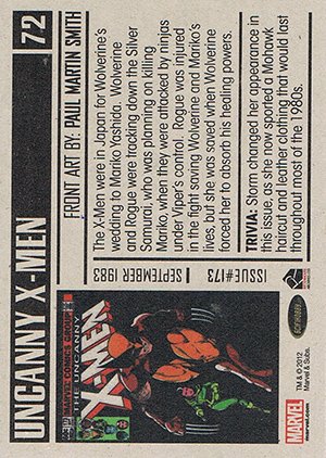 Rittenhouse Archives Marvel Bronze Age Base Card 72 Uncanny X-Men #173